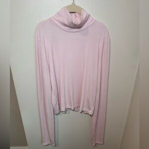 Wilfred Women’s Pink Ribbed Turtleneck Size M